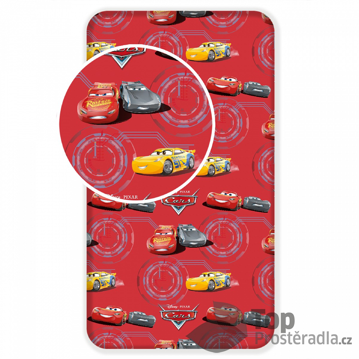 Dětské bavlněné povlečení 90x200 Cars RED
