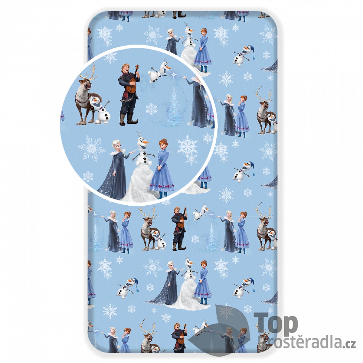 Dětské bavlněné povlečení 90x200 Frozen Happy winter