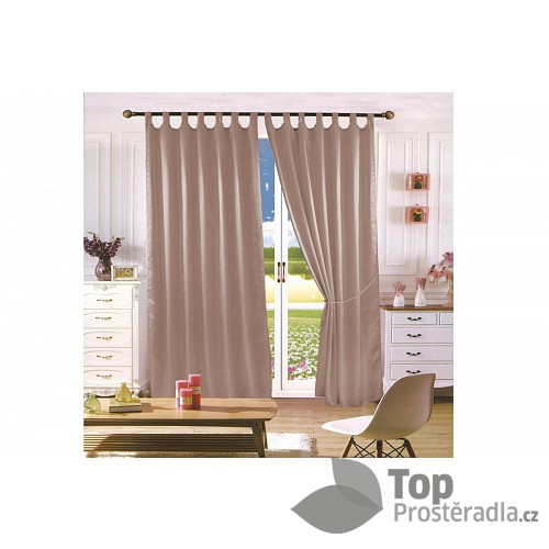 Saténové závěsy Home Art - 2 kusy Cappuccino 150x160