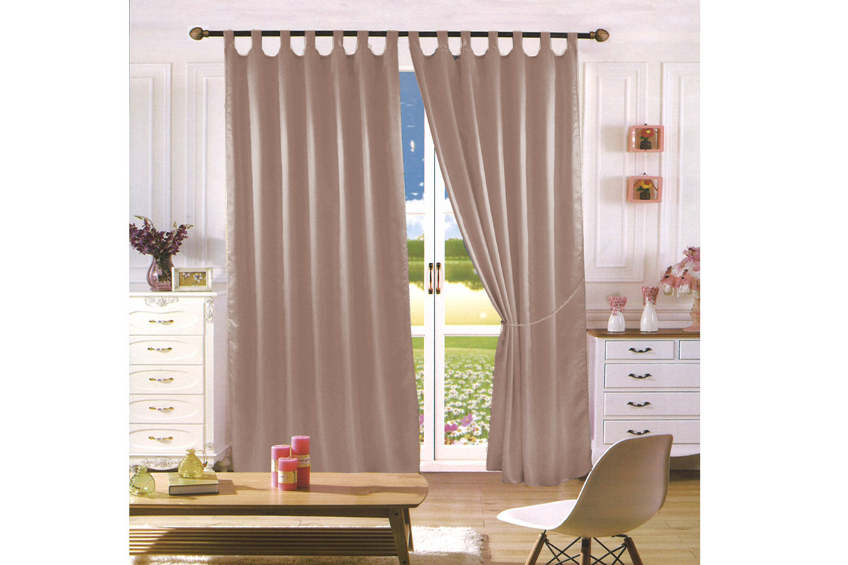 TOP Saténové závěsy Home Art - 2 kusy Cappuccino 150x160