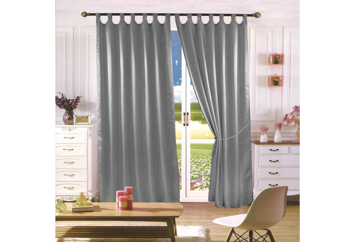 TP Saténové závěsy Home Art - 2 kusy Šedá