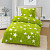 Mikroplyšové povlečení Premium 140x200+70x90 Hvězdy v zeleném