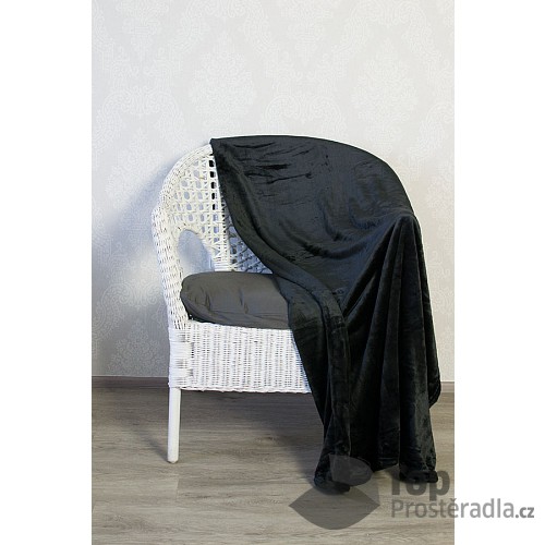 Mikroflanelová deka Premium 150x200 - Černá