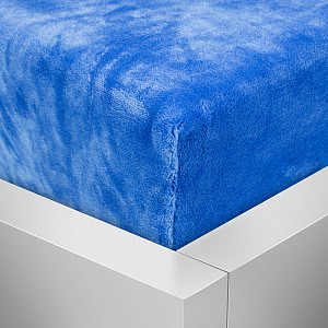 Mikroplyšové prostěradlo 160x200 Elegance - Modrá