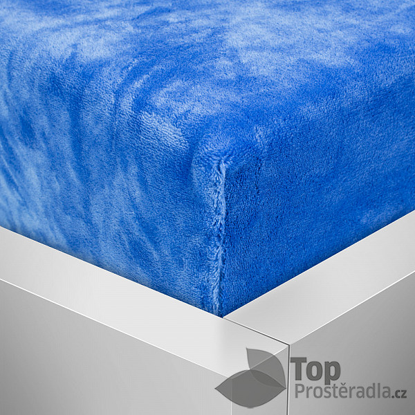 Mikroplyšové prostěradlo 160x200 Elegance – Modrá