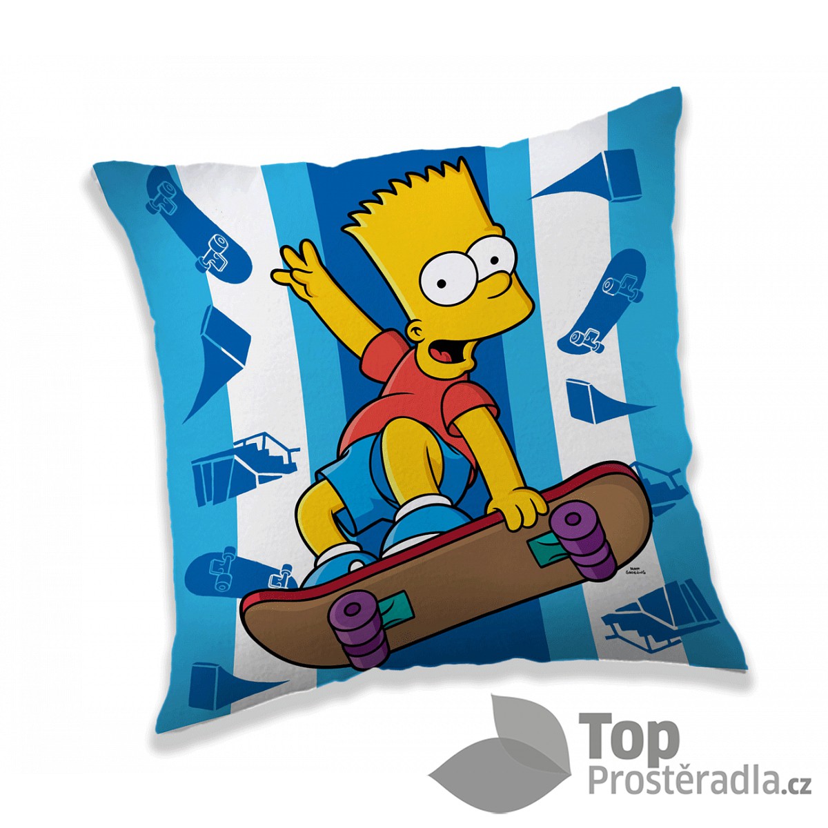 Dekorační polštářek 40x40 cm - Bart skater