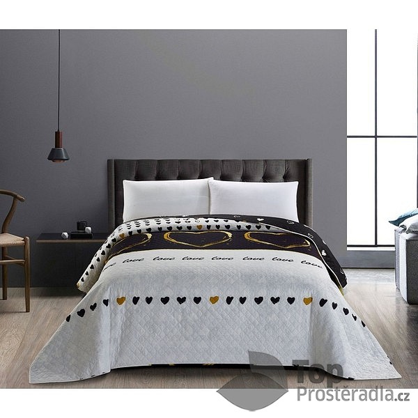 TOP Prošívaný dekorační přehoz 240x260 Love