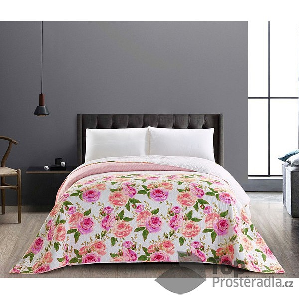 TOP Prošívaný dekorační přehoz 240x260 English Rose