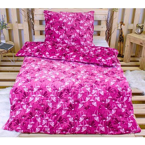 Mikroplyšové povlečení Premium 140x200+70x90 Flowers