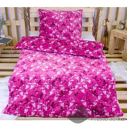 Mikroplyšové povlečení Premium 140x200+70x90 Flowers