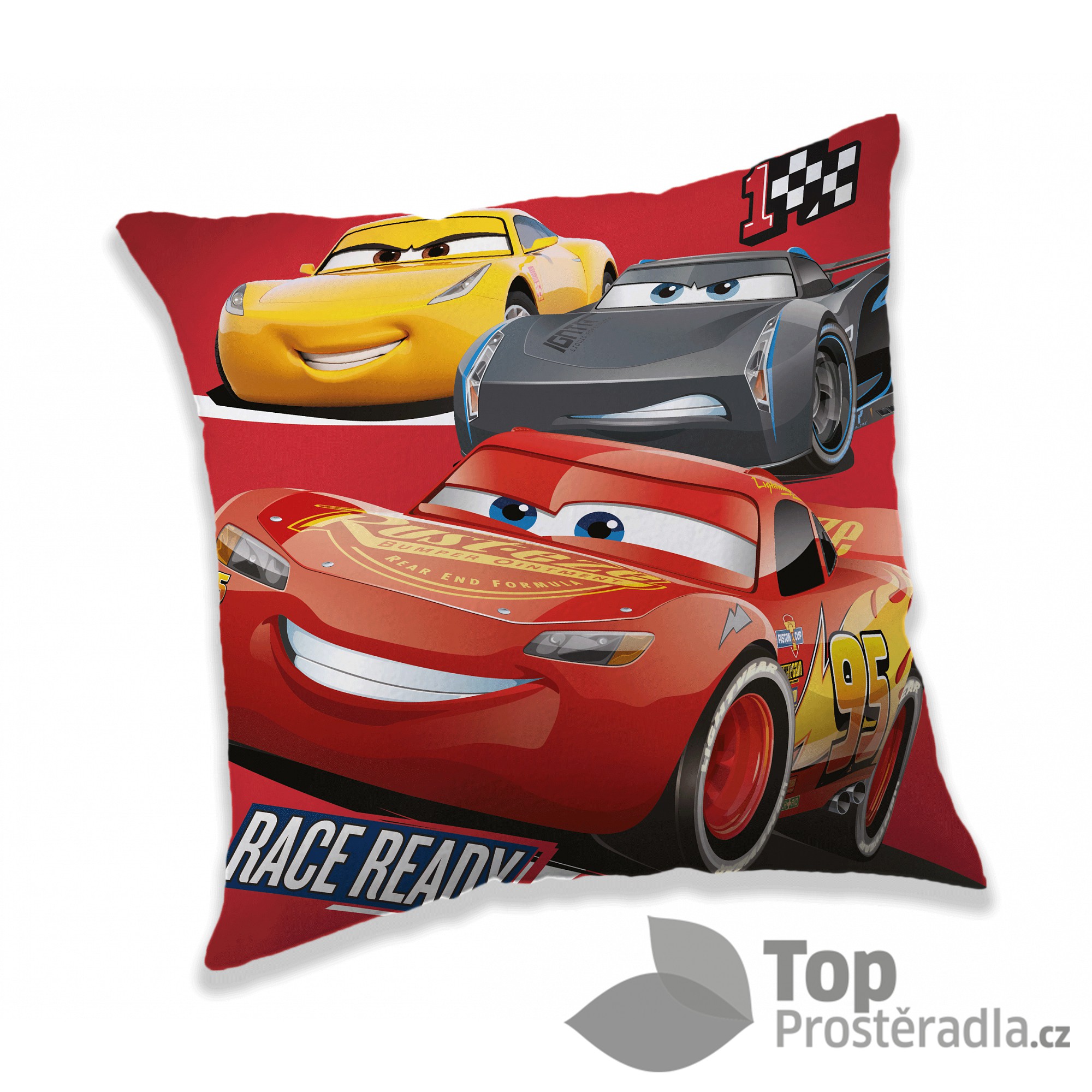 Dekorační polštářek 40x40 cm - Cars race ready