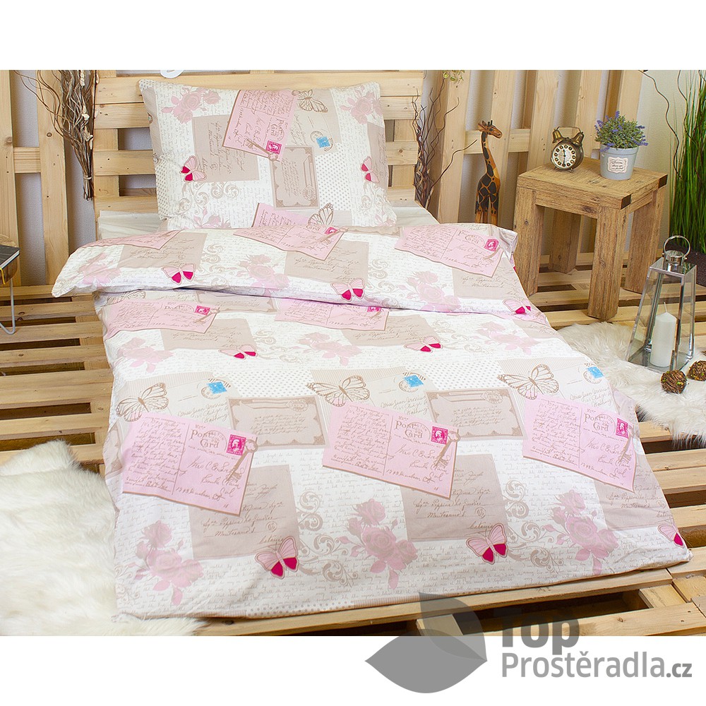 TOP Bavlněné povlečení 140x200+70x90 Zamilované psaní
