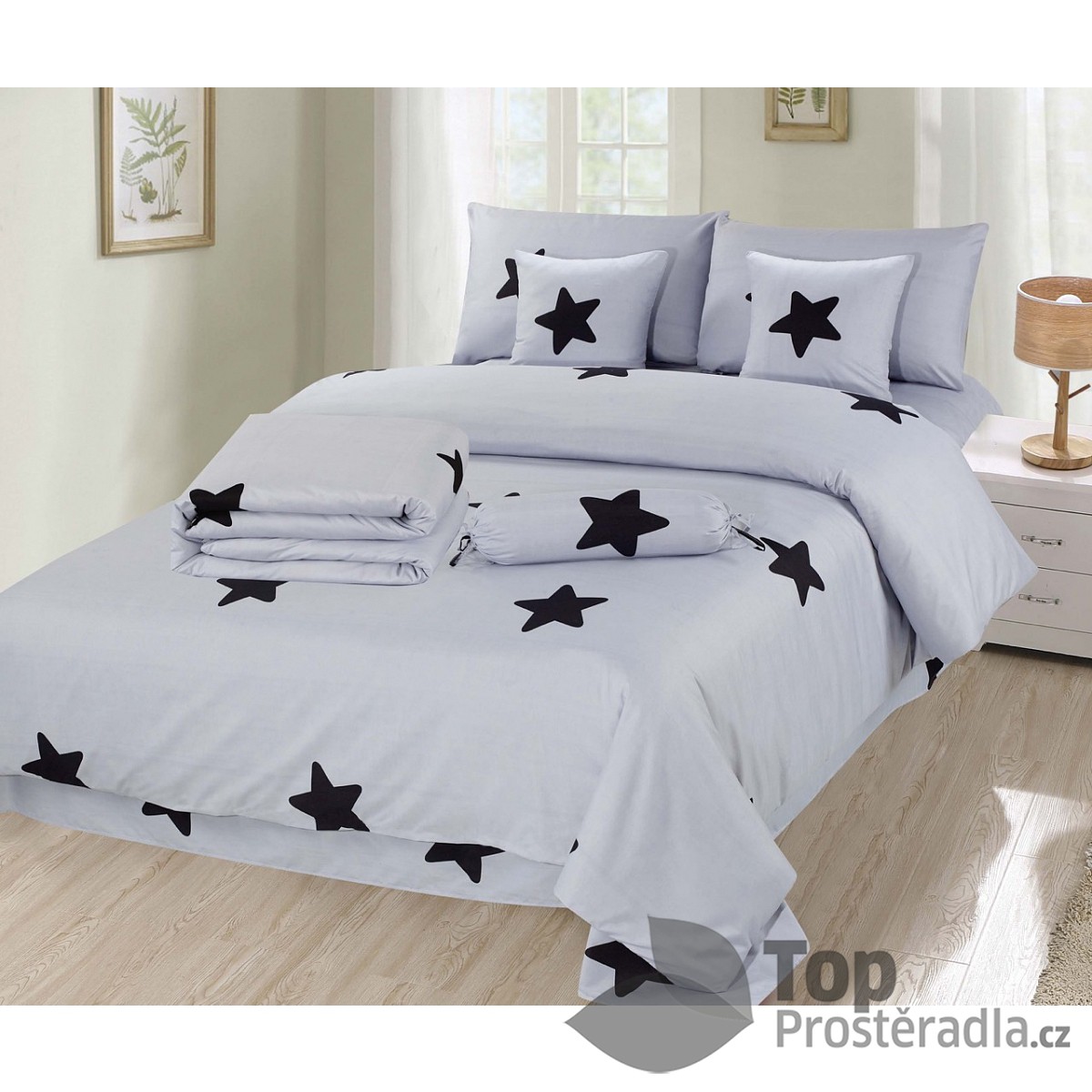 TOP Osmidílná sada povlečení na 2 lůžka 140x200+70x90 Petit II