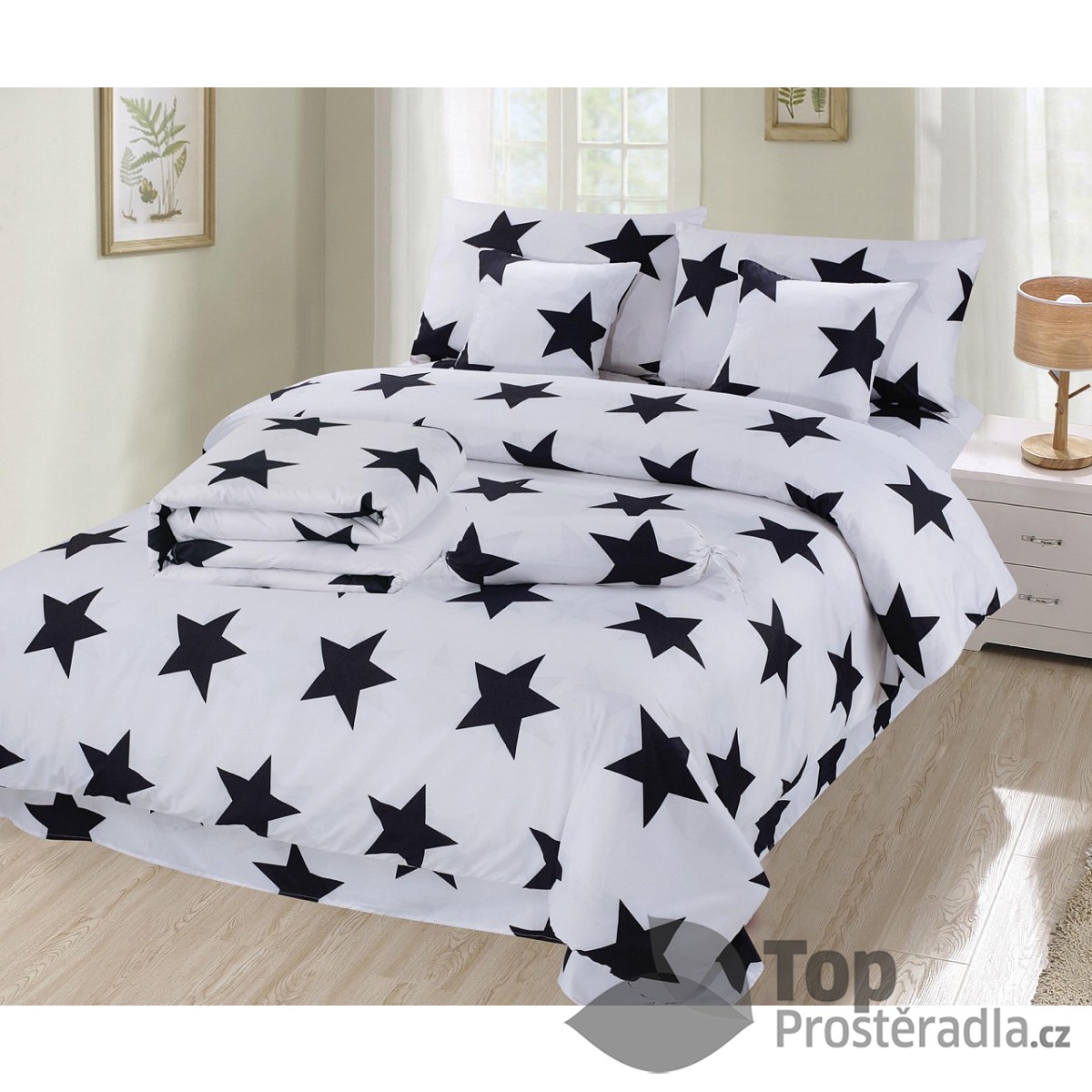 TOP Osmidílná sada povlečení na 2 lůžka 140x200+70x90 Starline