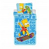 Bavlněné povlečení 140x200+70x90 Bart Simpson Blue