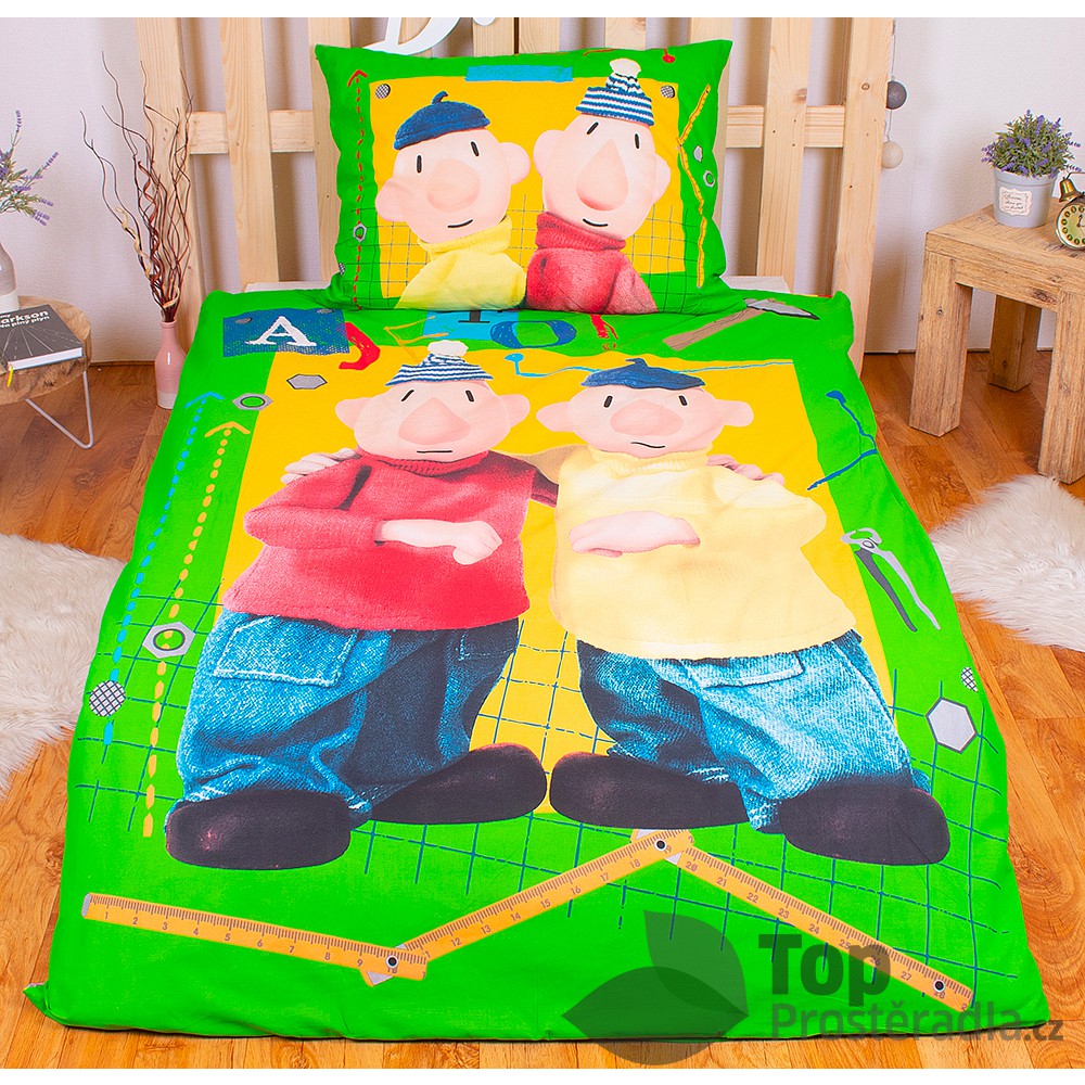 TOP Bavlněné povlečení 140x200+70x90 Pat a Mat