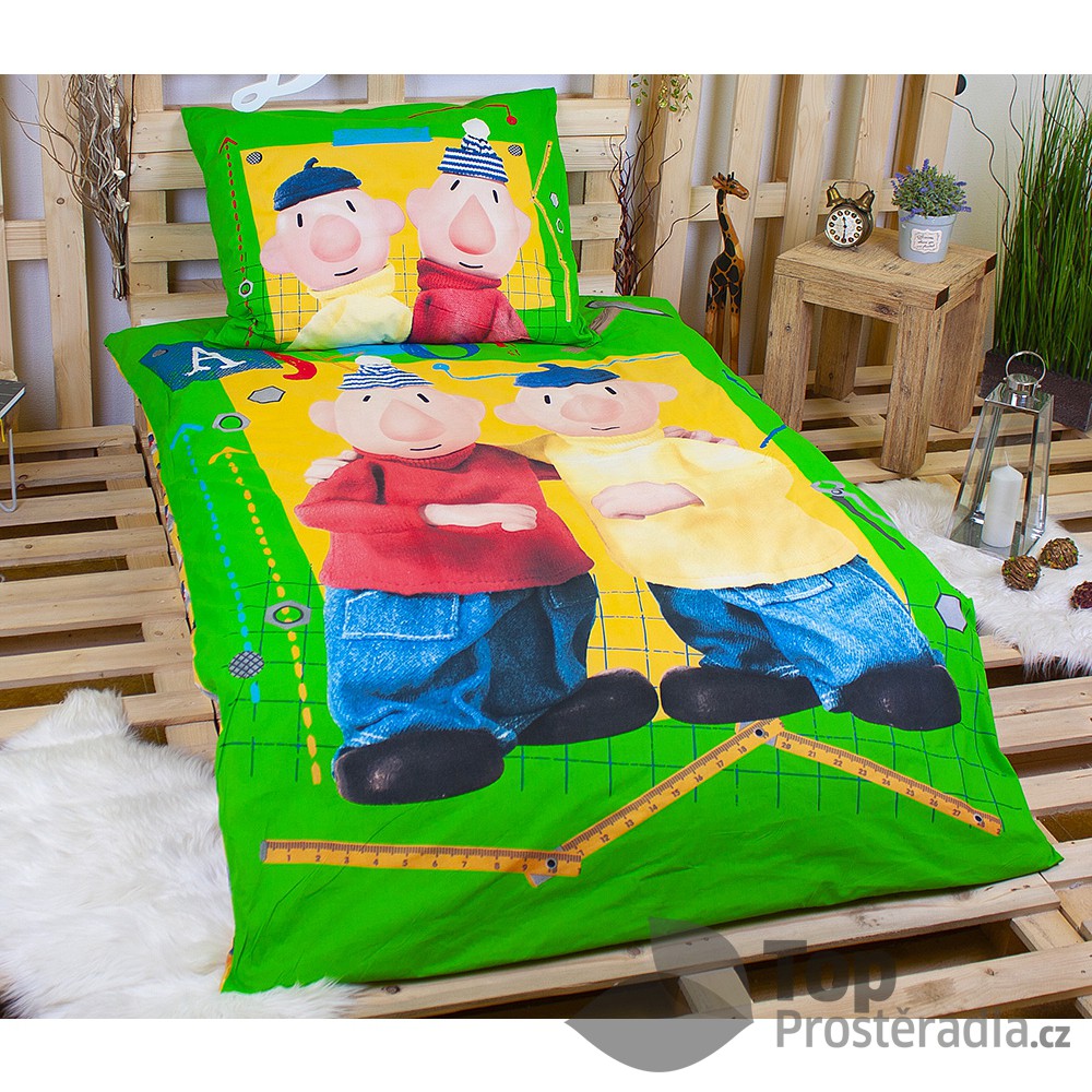 TOP Bavlněné povlečení 140x200+70x90 Pat a Mat