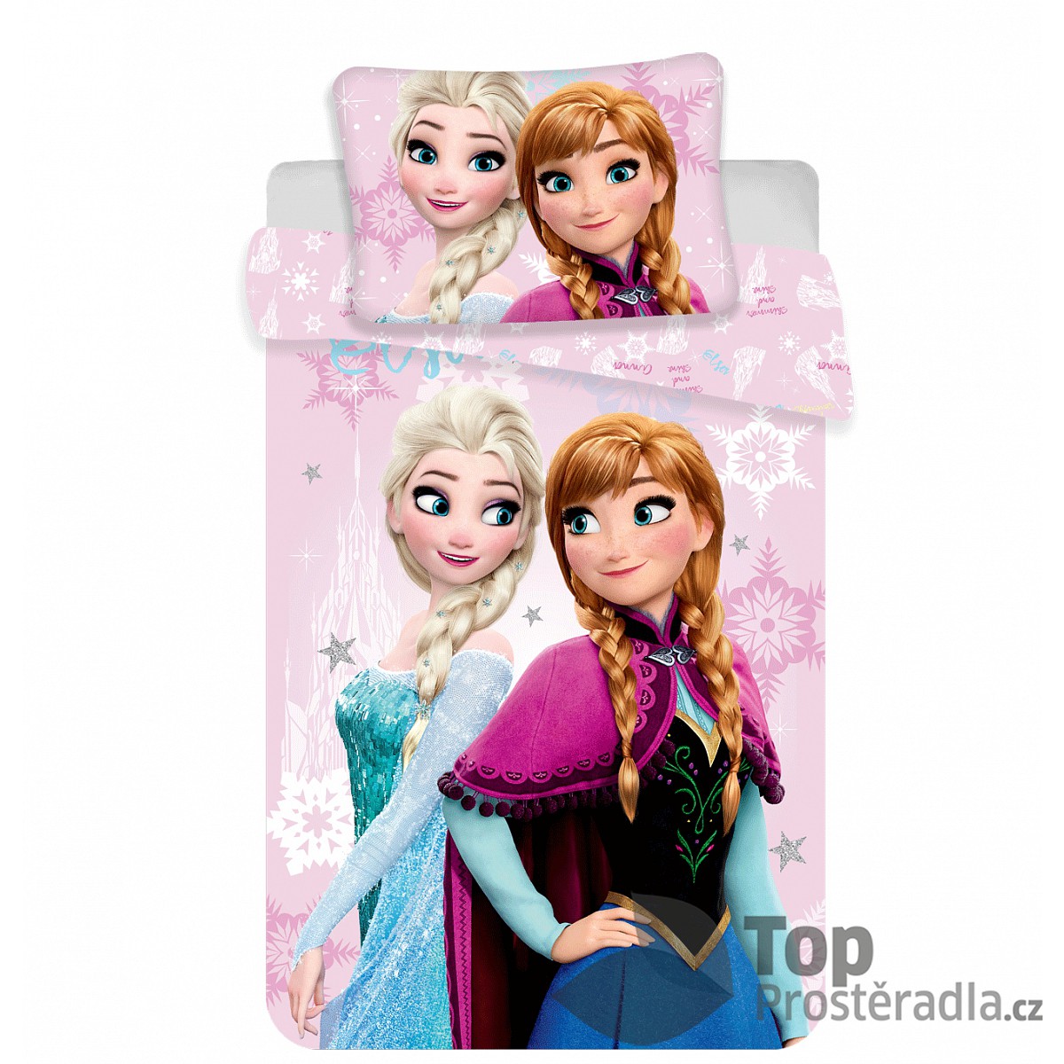 Dětské bavlněné povlečení Frozen sister love 100x135+40x60