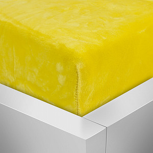 Mikroflanel prostěradlo 180x200 Elegance - Žlutá