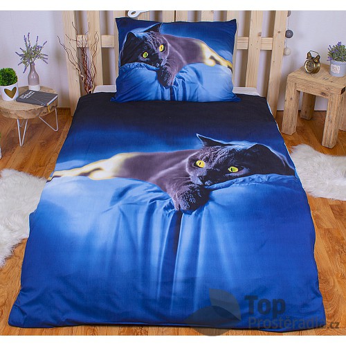 3D Povlečení 140x200+70x90 British cat