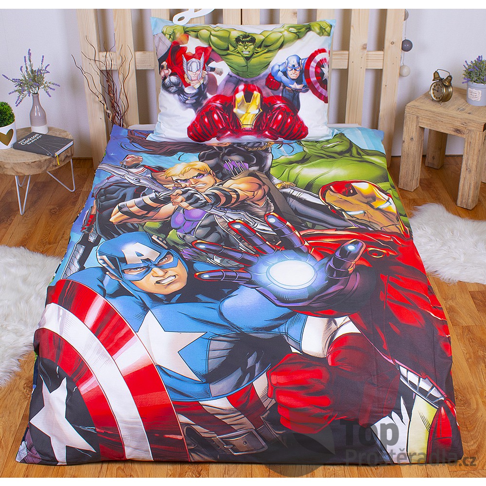 TOP Bavlněné povlečení 140x200+70x90 Avengers Ultimate