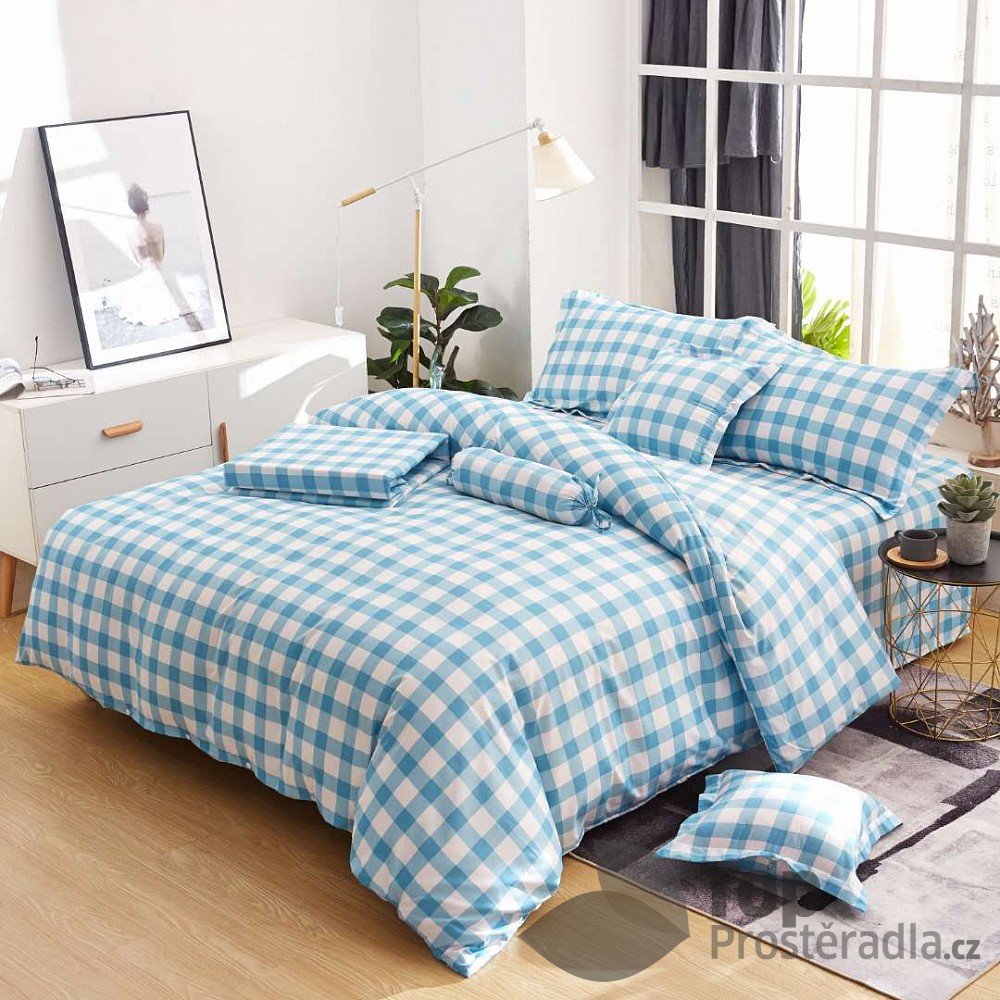TOP Osmidílná sada povlečení na 2 lůžka 140x200+70x90 Karo