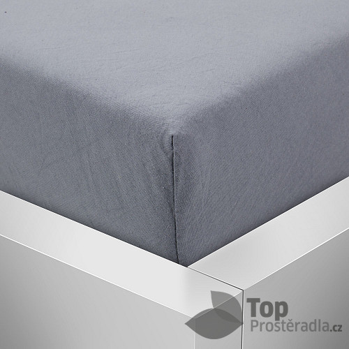 Jersey prostěradlo 220x200 Premium - Tmavě šedá
