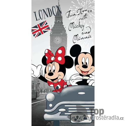 Osuška 70x140 - Mickey & Minnie London Love