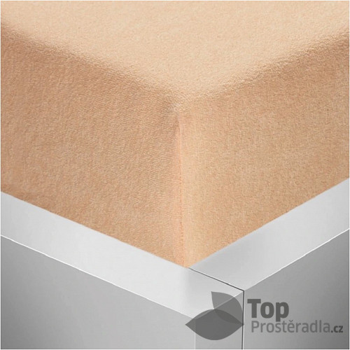 Froté prostěradlo 160x200 Premium - Lososová