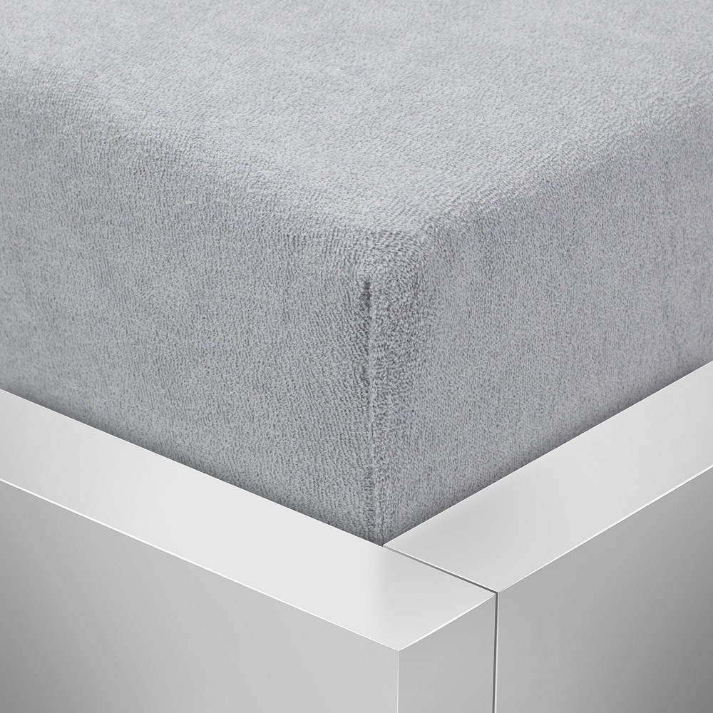Froté prostěradlo 90x200 Premium Světle šedá