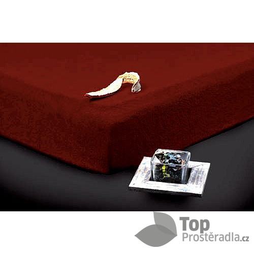 TP Froté prostěradlo Premium 190g/m2 90x200 Rezavá hnědá