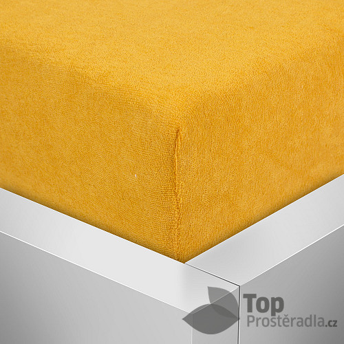 Froté prostěradlo 90x200 Premium - Zlatá