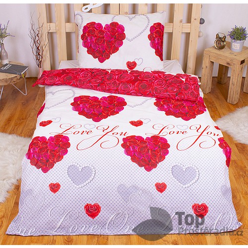 Bavlněné povlečení Deluxe 140x200+70x90 Věčná láska