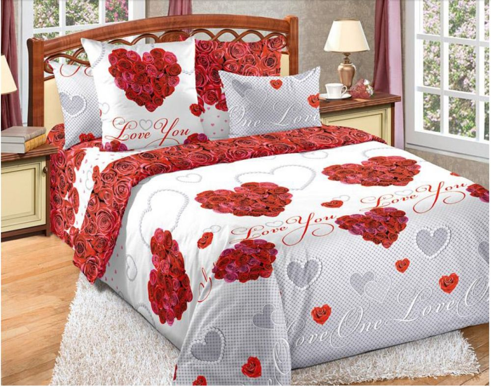 TP Francouzské bavlněné povlečení 220x200+2x70x90 Věčná láska