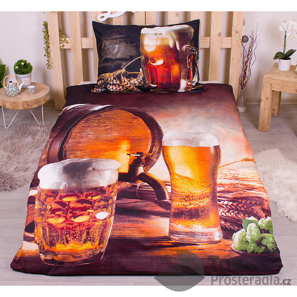 TP 3D povlečení 140x200 + 70x90 - Golden beer