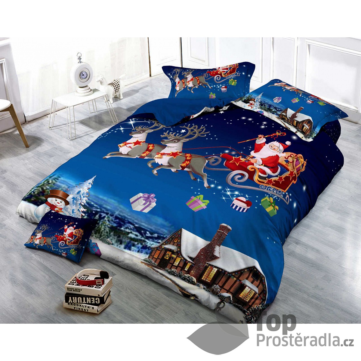 TOP 3D Povlečení 140x200 70x90 Santa Claus