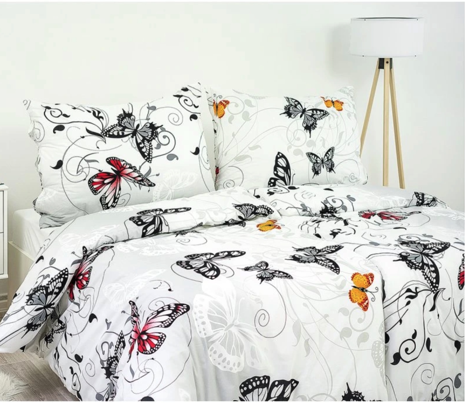 Bavlněné povlečení Deluxe 140x200+70x90 Motýlí elegance