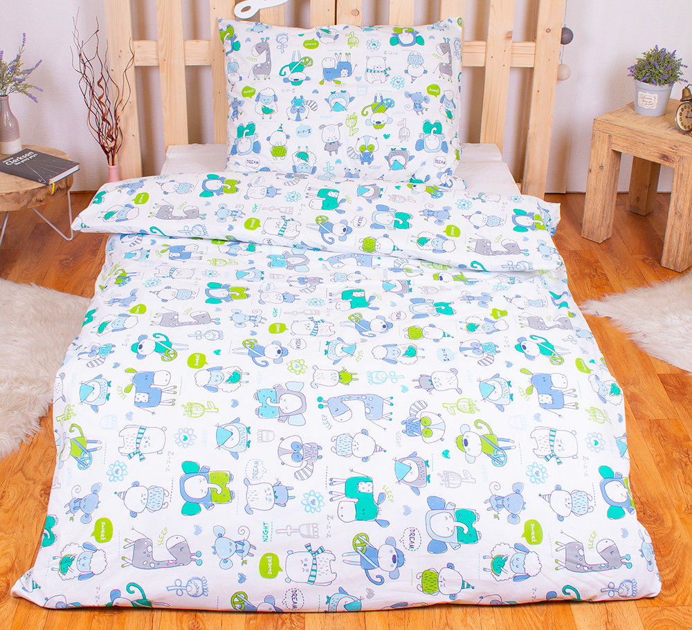 TP Bavlněné povlečení 140x200+70x90 Cartoon ZOO