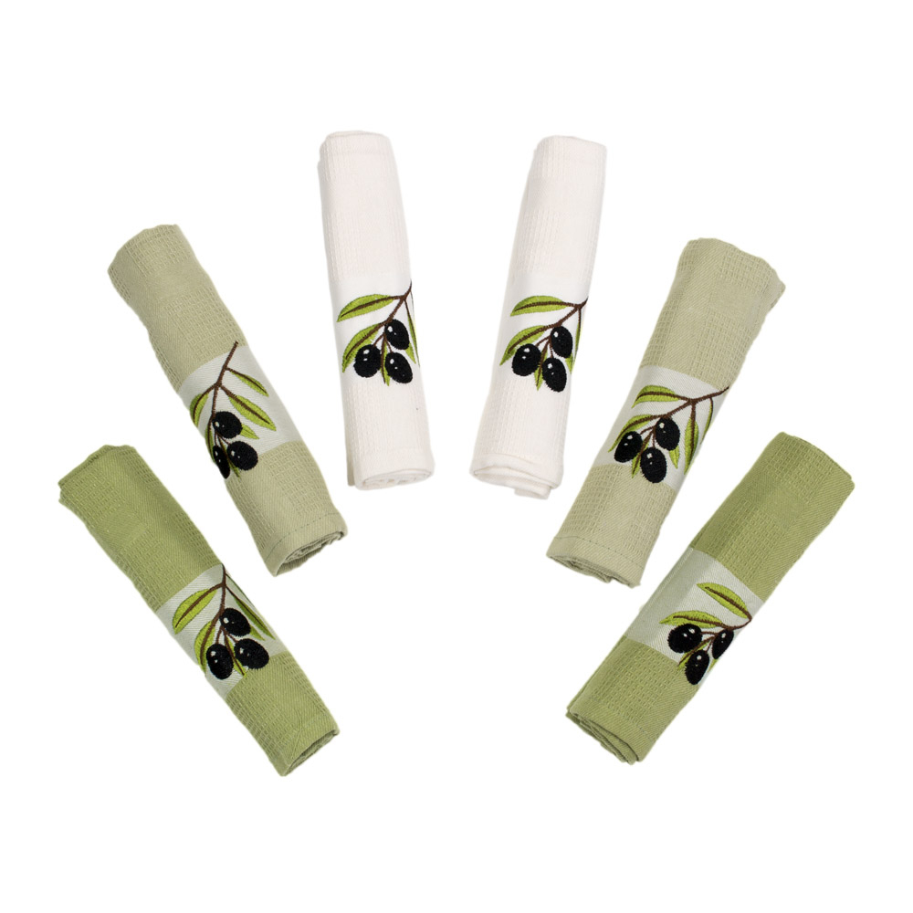 TP Olives dárkový set - vaflové utěrky 6ks