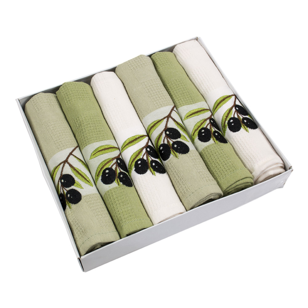 TP Olives dárkový set - vaflové utěrky 6ks