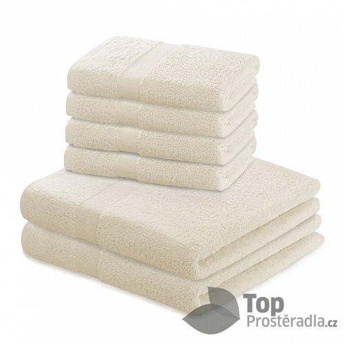 Set luxusních froté ručníků a osušek MARINA 4+2 Krémový