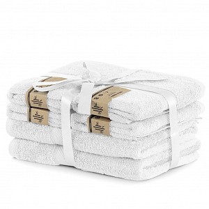 Set luxusních bambusových ručníků a osušek BAMBY 4+2 Bílý