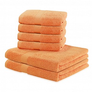 Set luxusních froté ručníků a osušek MARINA 4+2 Oranžový