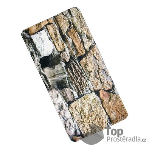 3D Podlahová předložka 60x120 Kamenná zeď