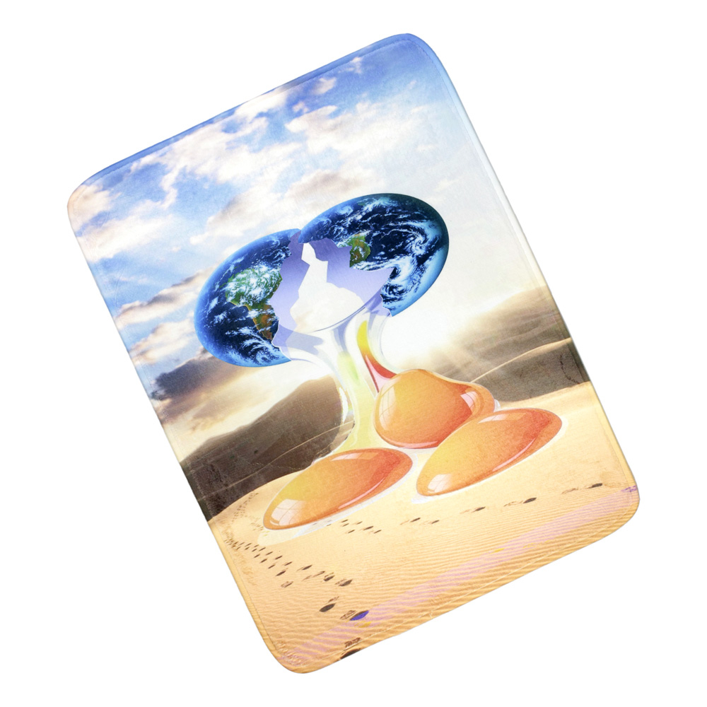 TP 3D Podlahová předložka 50x70 Earth egg