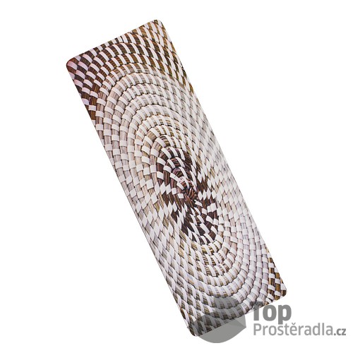 3D Podlahová předložka 60x180 Proutěná spirála