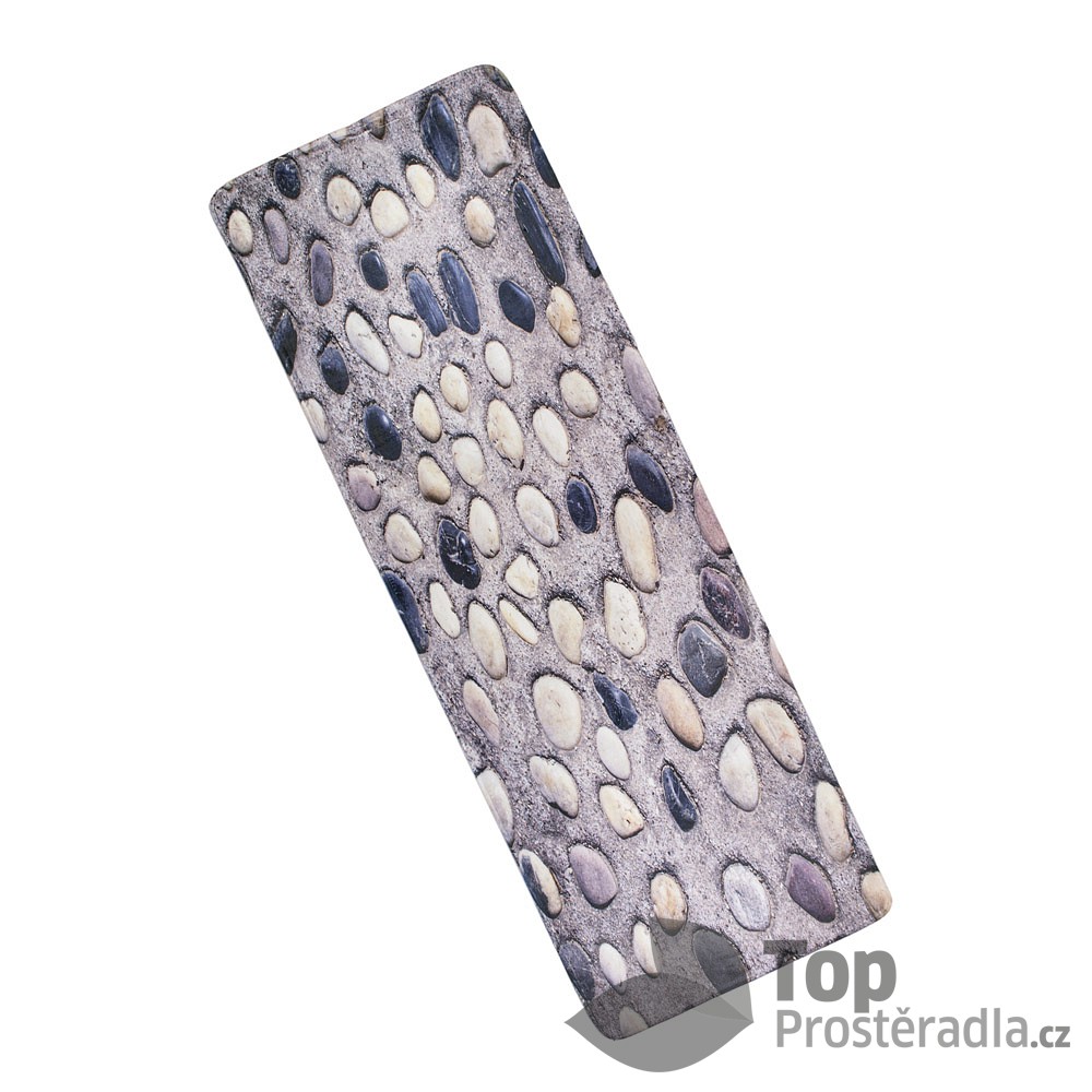 TP 3D Podlahová předložka 60x180 Oblázková zeď