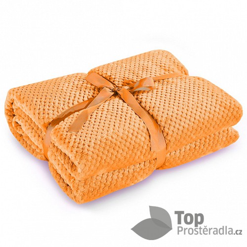 Mikroflanelová deka ŽAKÁR Premium 150x200 - Oranžová