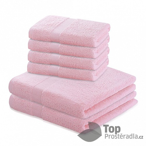 Set luxusních froté ručníků a osušek MARINA 4+2 Růžový