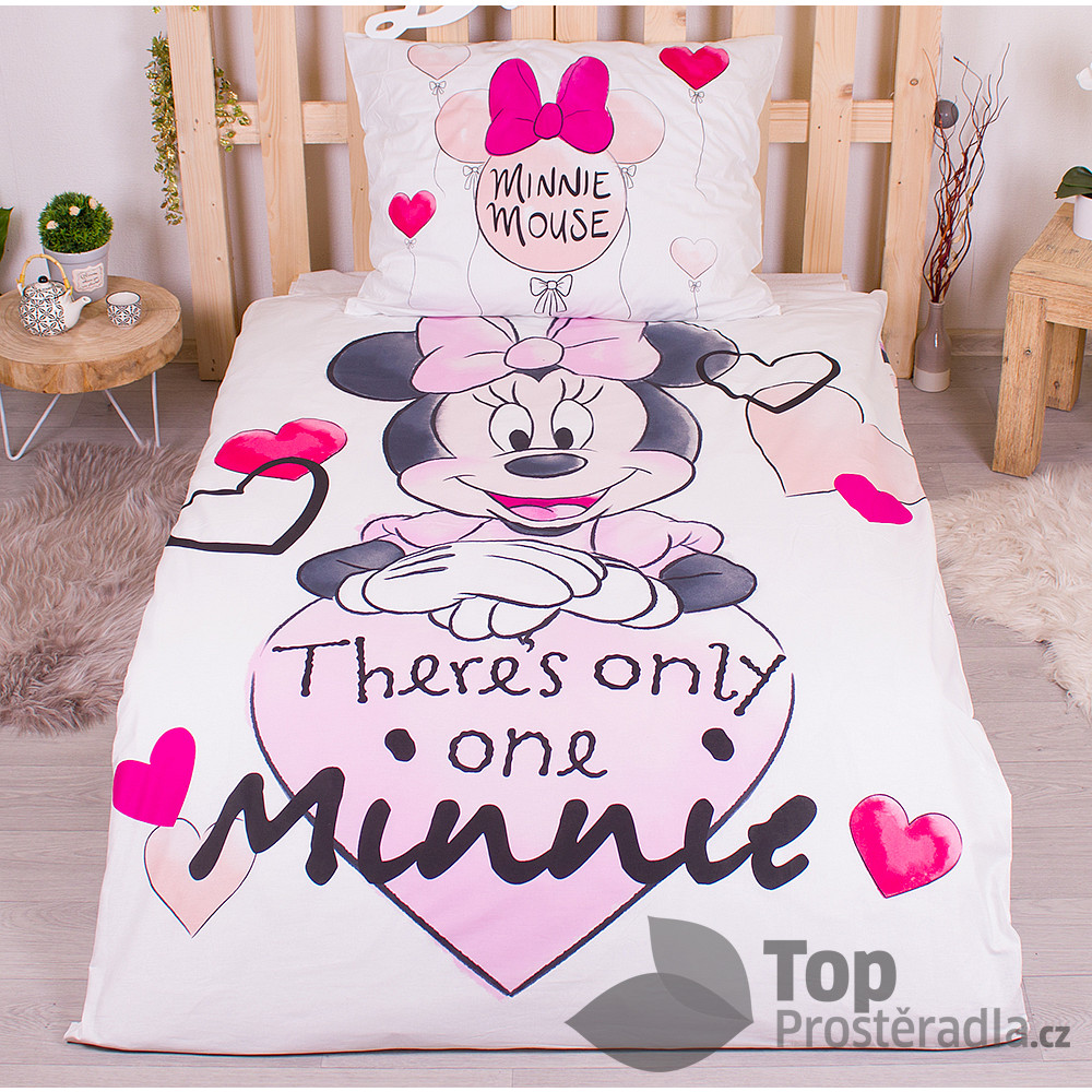 TOP Bavlněné povlečení 140x200+70x90 Minnie Pale